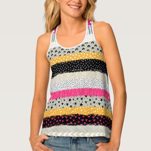 Patchwork Tiles Versatile Seamless Design Tank Top