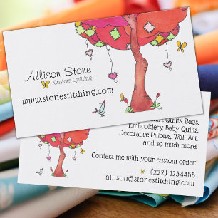 Patchwork Tree Professional Quilting Business Card