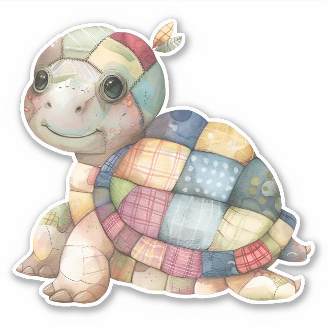 Patchwork Turtle Sticker (Front)