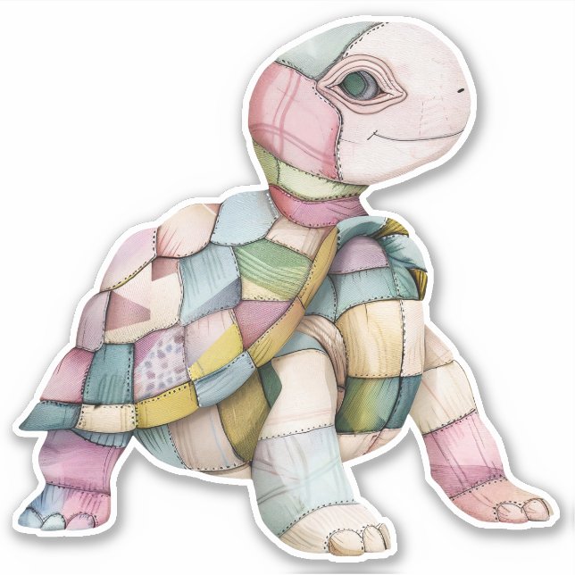 Patchwork Turtle Sticker (Front)
