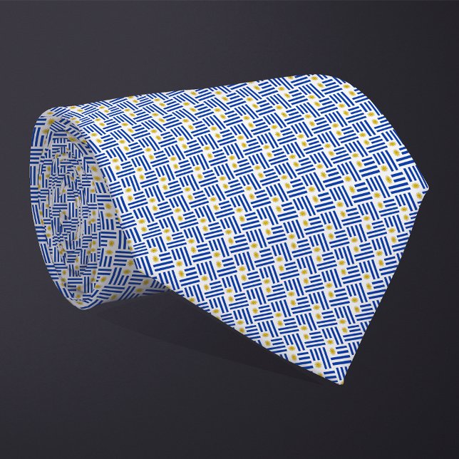 Patchwork Uruguay Flag Pattern  Neck Tie (Creator Uploaded)