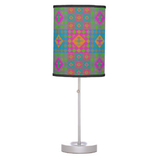 Patchwork with Native American elements Table Lamp