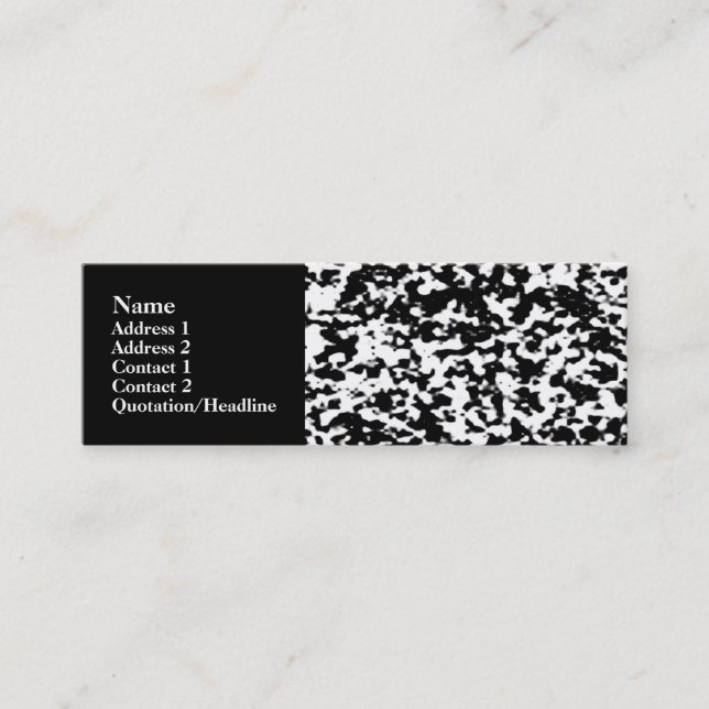 Patchy Cloud Mini Business Card (Front)