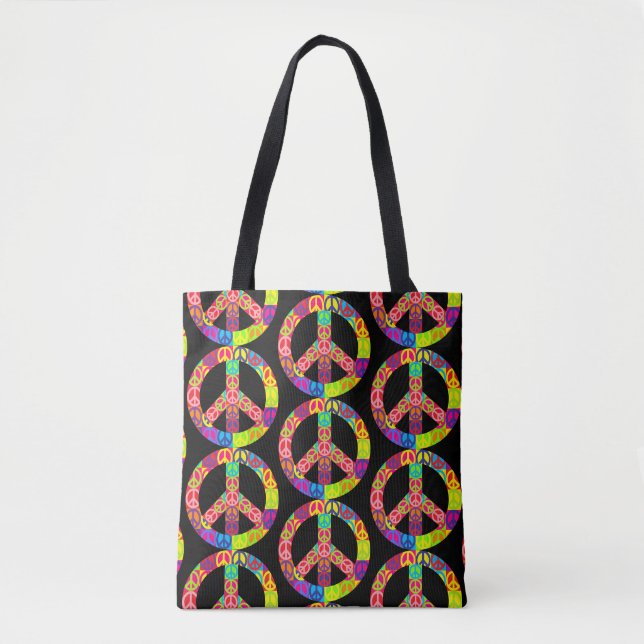 Patchy Peace Tote Bag (Front)