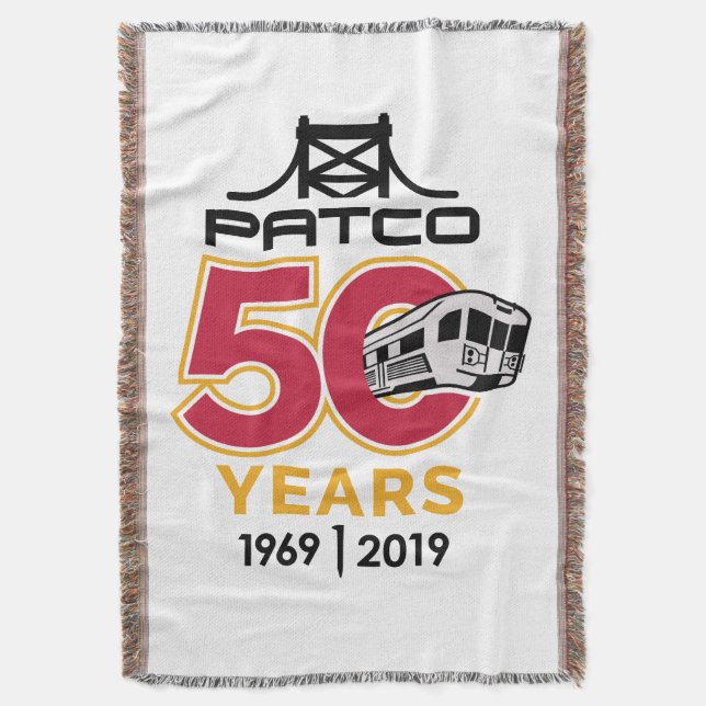 PATCO 50th Anniversary Limited Edition Throw Throw Blanket (Front Vertical)