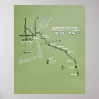 PATCO Route Map Replica Poster
