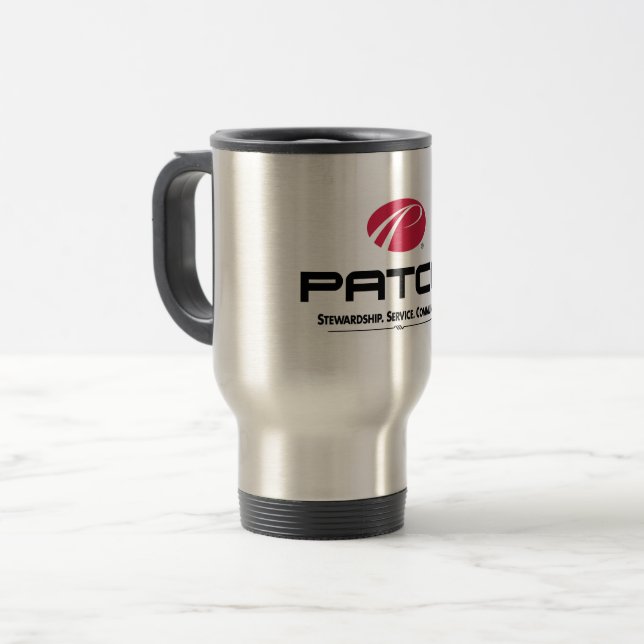 PATCO Stainless Steel 15 oz Travel/Commuter Mug (Front Left)