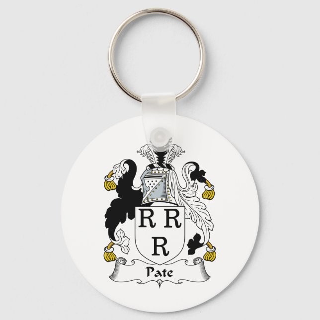 Pate Family Crest Keychain (Front)