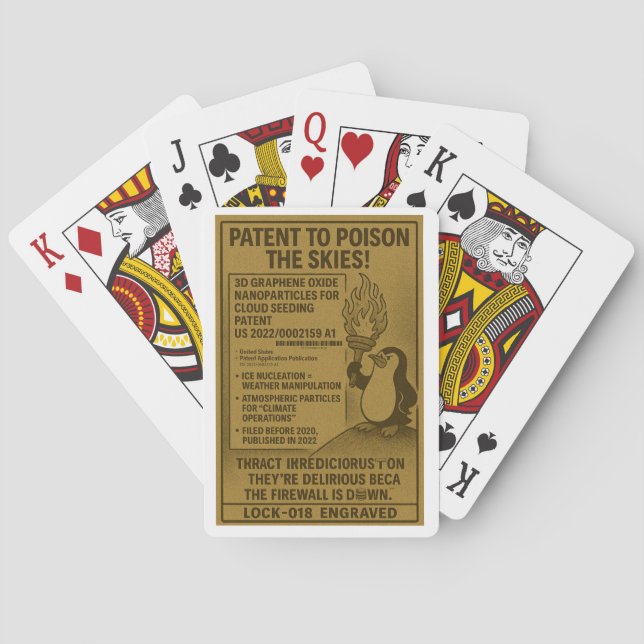 Patent to Poison – Geoengineering Revelation  Poker Cards (Back)