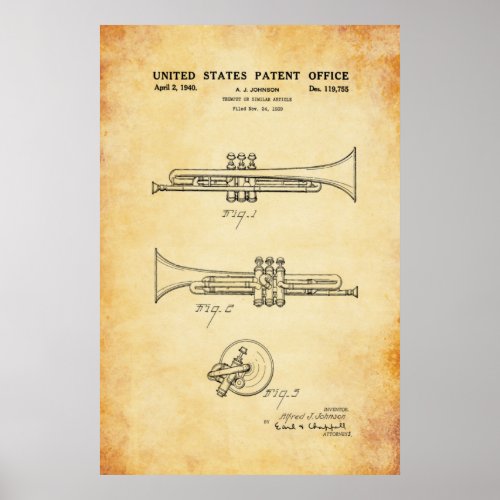Patent _ Trumpet _ Poster