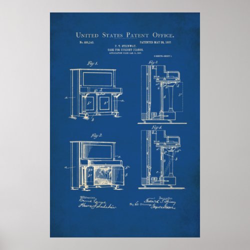 Patent _ Upright Piano _ Poster