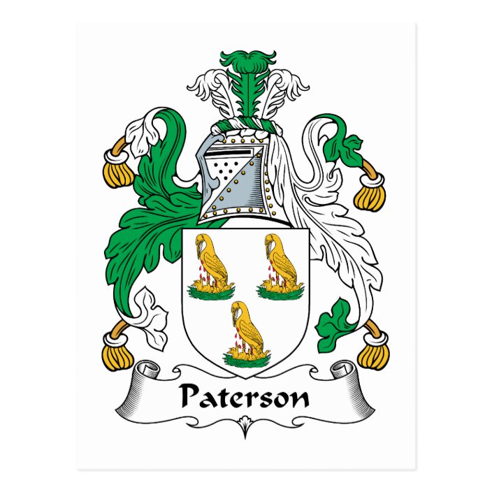 Paterson Family Crest Postcard | Zazzle.com