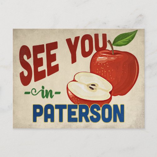 Paterson New Jersey Apple _ Vintage Travel Postcard