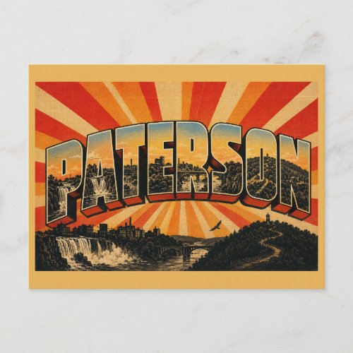 Paterson New Jersey Great Falls Garret Mountain Postcard
