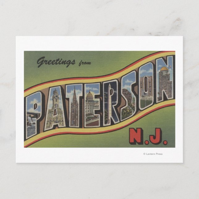 Paterson, New Jersey - Large Letter Scenes Postcard (Front)