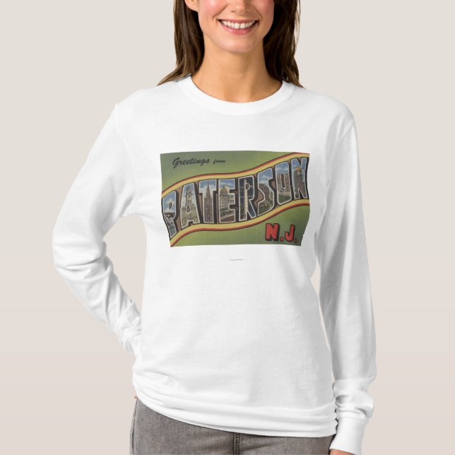 Paterson, New Jersey - Large Letter Scenes T-Shirt (Front)