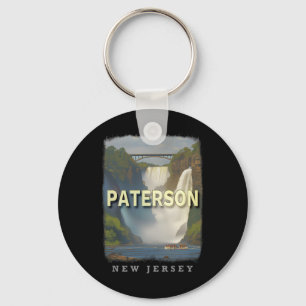 Paterson New Jersey Nj Waterfall Wonderland Sd617 Keychain