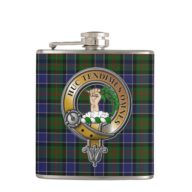 Paterson Tartan & Badge Flask (Front)