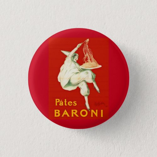 Pates Baroni Cappiello Vintage Advertisement Button