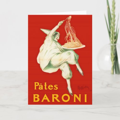 Pates Baroni Cappiello Vintage Advertisement Card