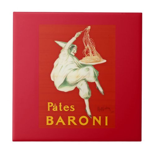 Pates Baroni Cappiello Vintage Advertisement Ceramic Tile
