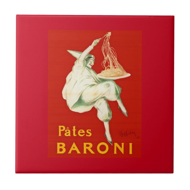 Pates Baroni Cappiello Vintage Advertisement Ceramic Tile (Front)