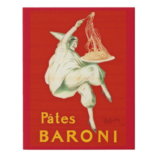 Pates Baroni Cappiello Vintage Advertisement Faux Canvas Print