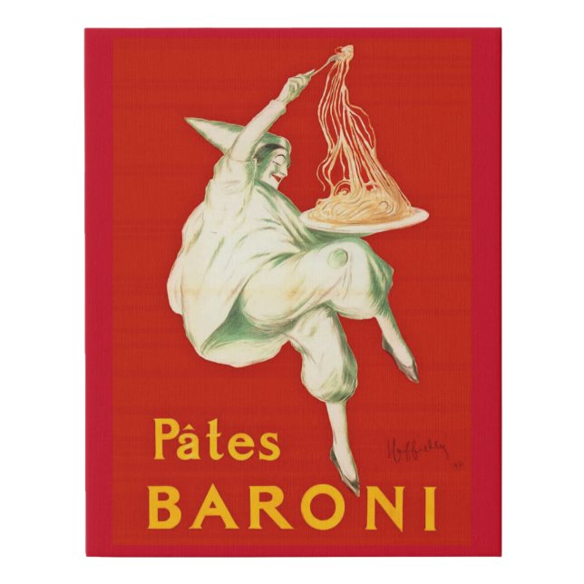 Pates Baroni Cappiello Vintage Advertisement Faux Canvas Print (Front)