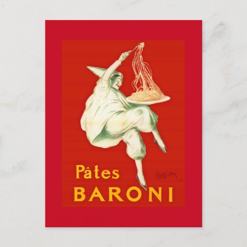 Pates Baroni Cappiello Vintage Advertisement Postcard