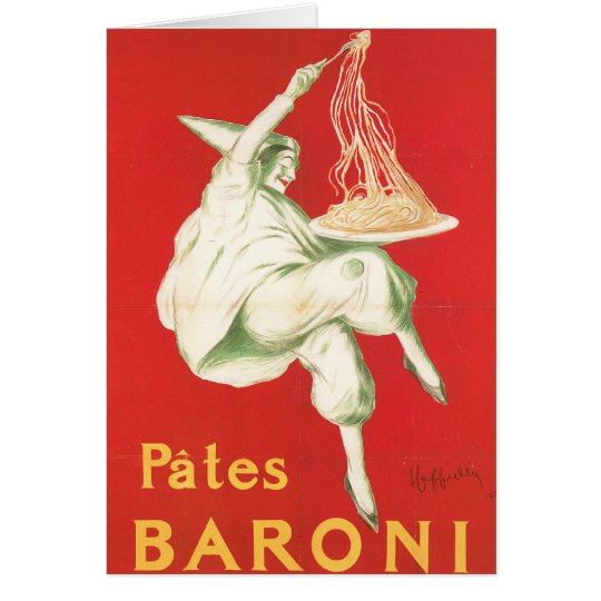 Pates Baroni Vintage Food Ad Art Card