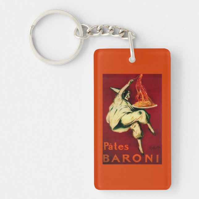 Pates Baroni Vintage PosterEurope Keychain (Front)