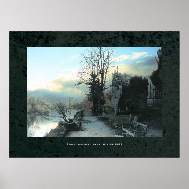 Path alongside the river Avon at Stratford. Poster (Front)