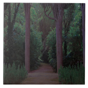 Path in a Park (by Santiago Rusiñol) Ceramic Tile