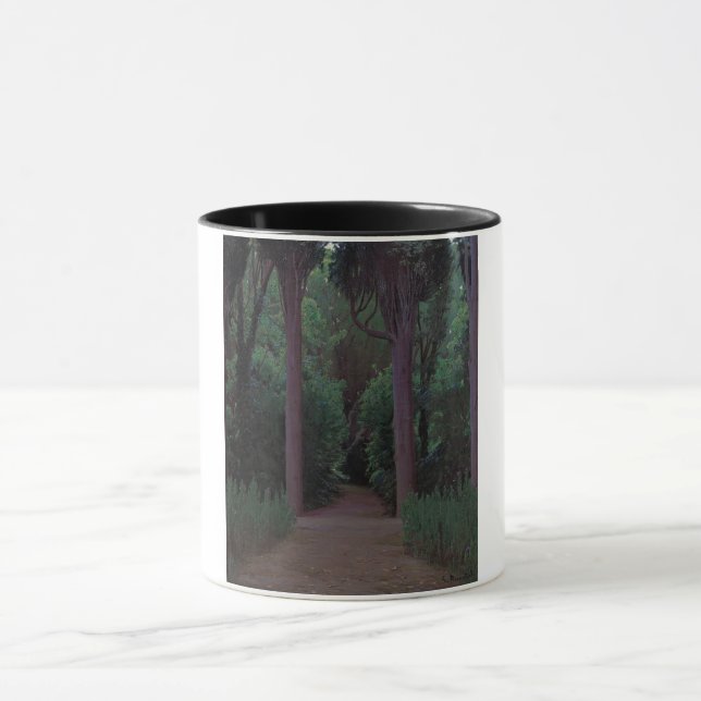 Path in a Park (by Santiago Rusiñol) Mug (Center)