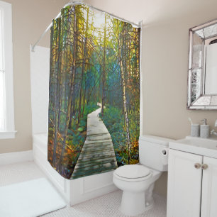 Path in Forest Design 263 Shower Curtain