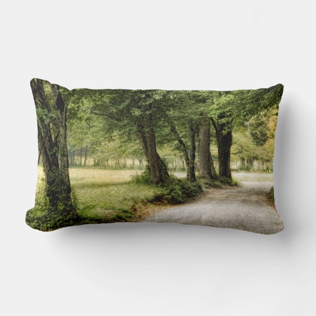 Path in the Country Lumbar Pillow (Front)