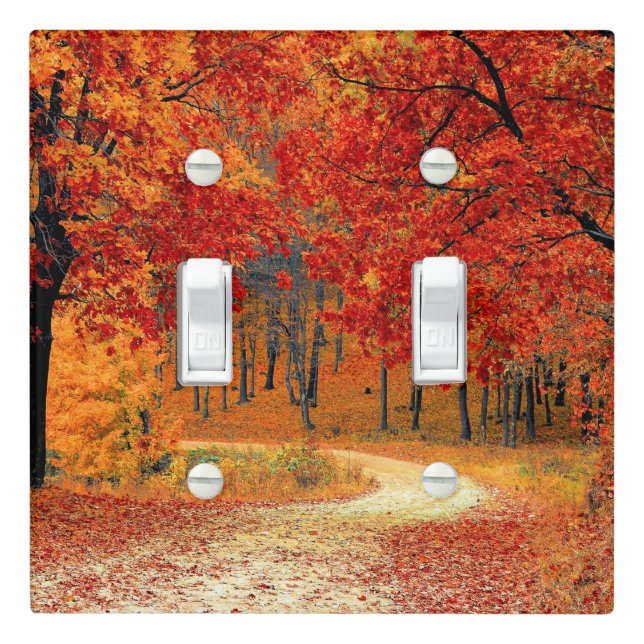Path in the Forest, Autumn Light Switch Cover (In Situ)
