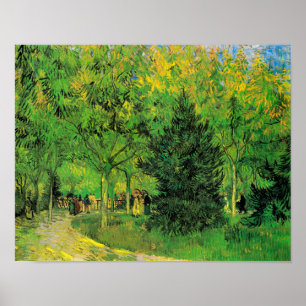 Path in the Park of Arles with Walkers Van Gogh Poster