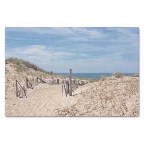 Path in the sand to the beach tissue paper