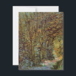 Path in the Woods by Vincent van Gogh<br><div class="desc">Path in the Woods by Vincent van Gogh is a vintage fine art post impressionism landscape painting. Take a nature walk on a trail in the forest with trees lining the pathway during the autumn season. About the artist: Vincent Willem van Gogh (1853 -1890) was one of the most famous...</div>