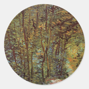 Path in the Woods by Vincent van Gogh Classic Round Sticker