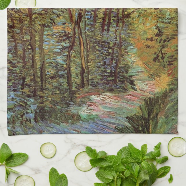 Path in the Woods by Vincent van Gogh Kitchen Towel (Folded)