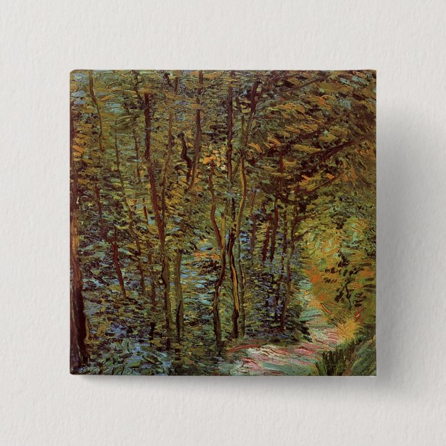 Path in the Woods by Vincent van Gogh Pinback Button (Front)