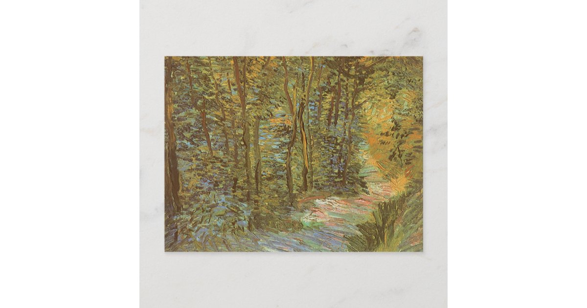 Path in the Woods by Vincent van Gogh, Vintage Art Postcard
