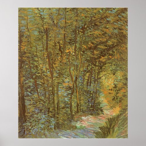 Path in the Woods by Vincent van Gogh Vintage Art Poster
