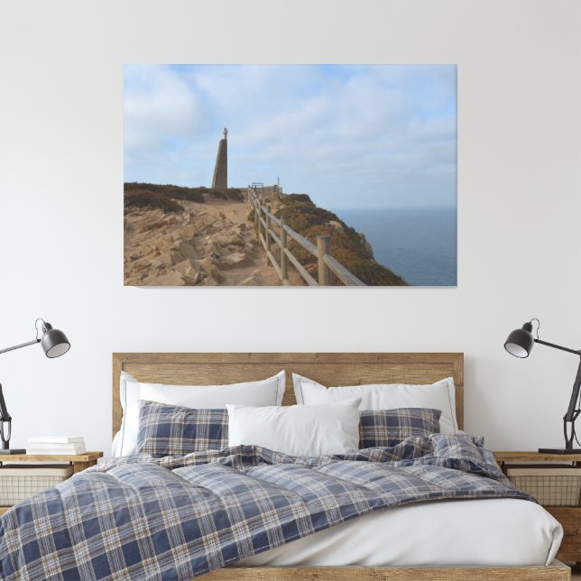 Path Into the Mist. Cape Roca Canvas Print (Insitu(Bedroom))