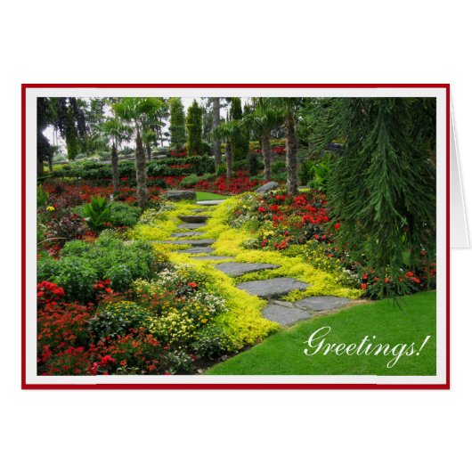 Path Lovely Park Photo with optional Frame Cards (Front Horizontal)