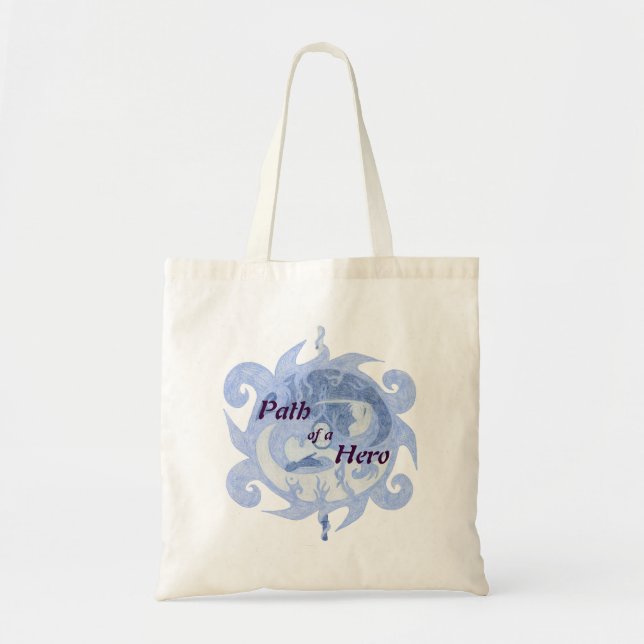 “Path of a Hero” Emblem (with title) Tote Bag (Front)