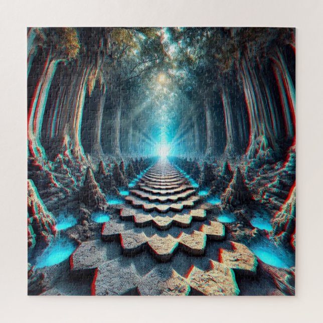 Path of Infinity: The Crystal Cave Descent Jigsaw Puzzle (Vertical)