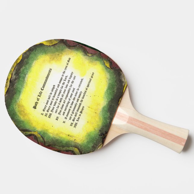 Path of Life Commandments Ping-Pong Paddle (Side)